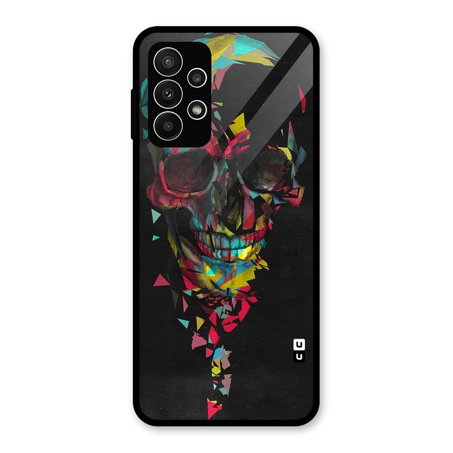 Colored Skull Shred Glass Back Case for Galaxy A23