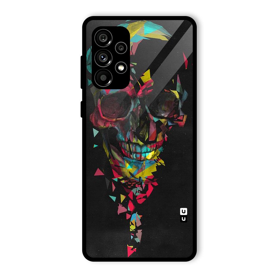Colored Skull Shred Glass Back Case for Galaxy A73 5G