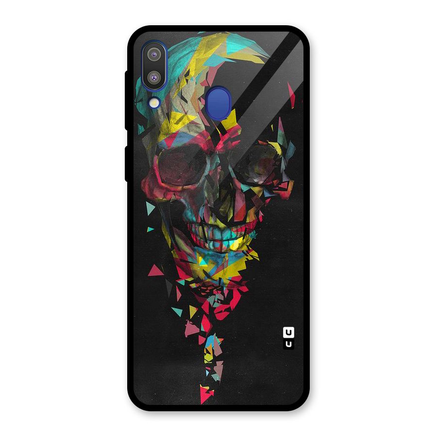 Colored Skull Shred Glass Back Case for Galaxy M20