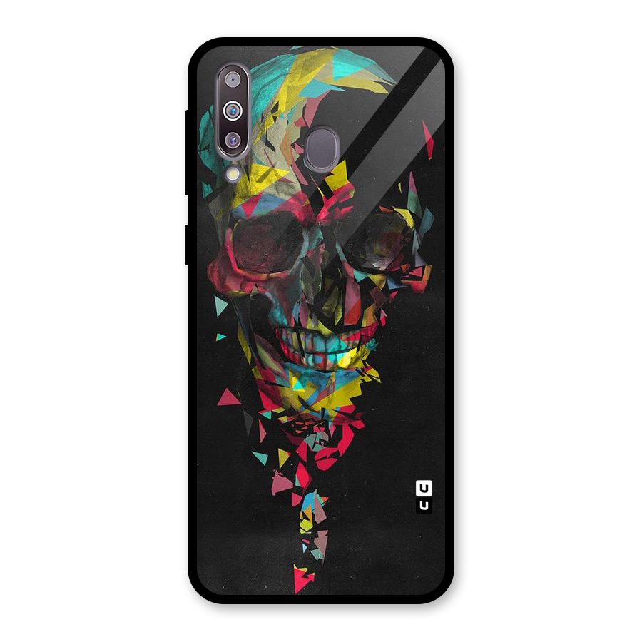 Colored Skull Shred Glass Back Case for Galaxy M30