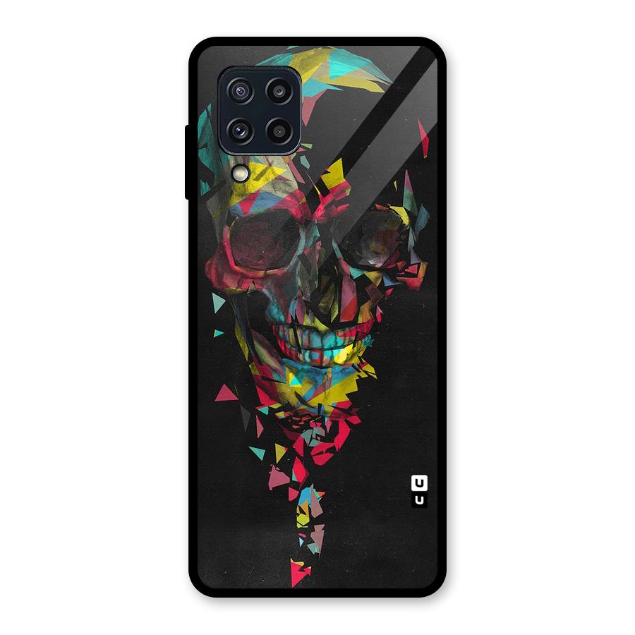 Colored Skull Shred Glass Back Case for Galaxy M32
