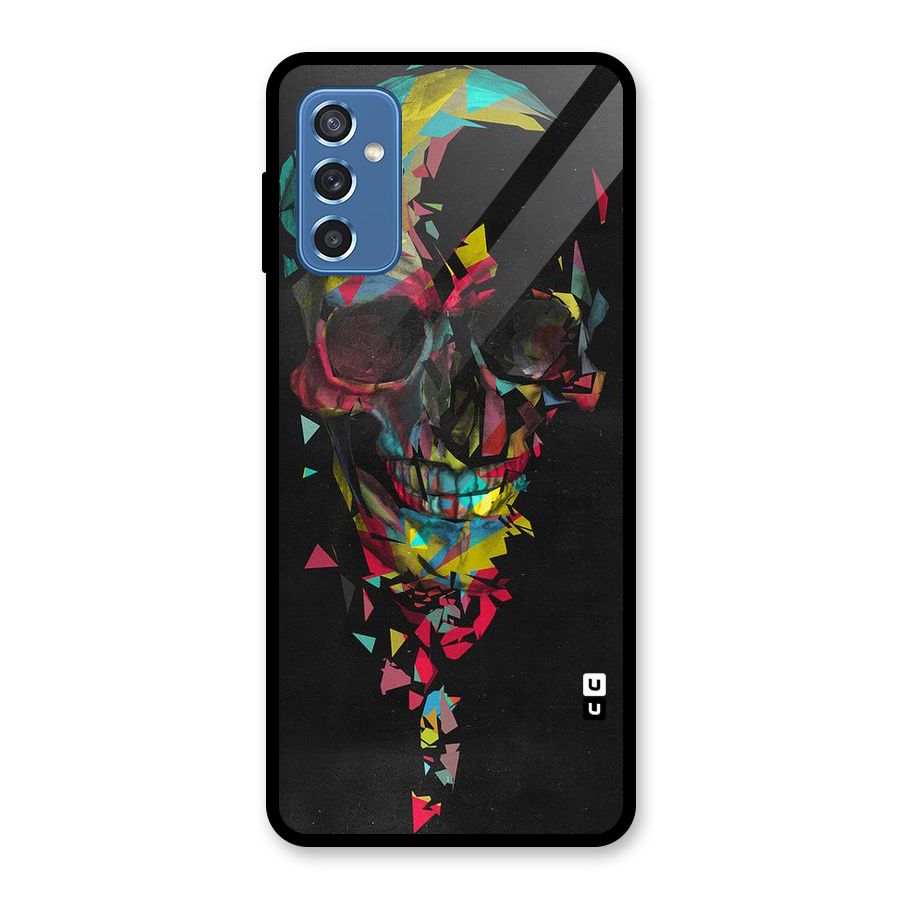 Colored Skull Shred Glass Back Case for Galaxy M52 5G