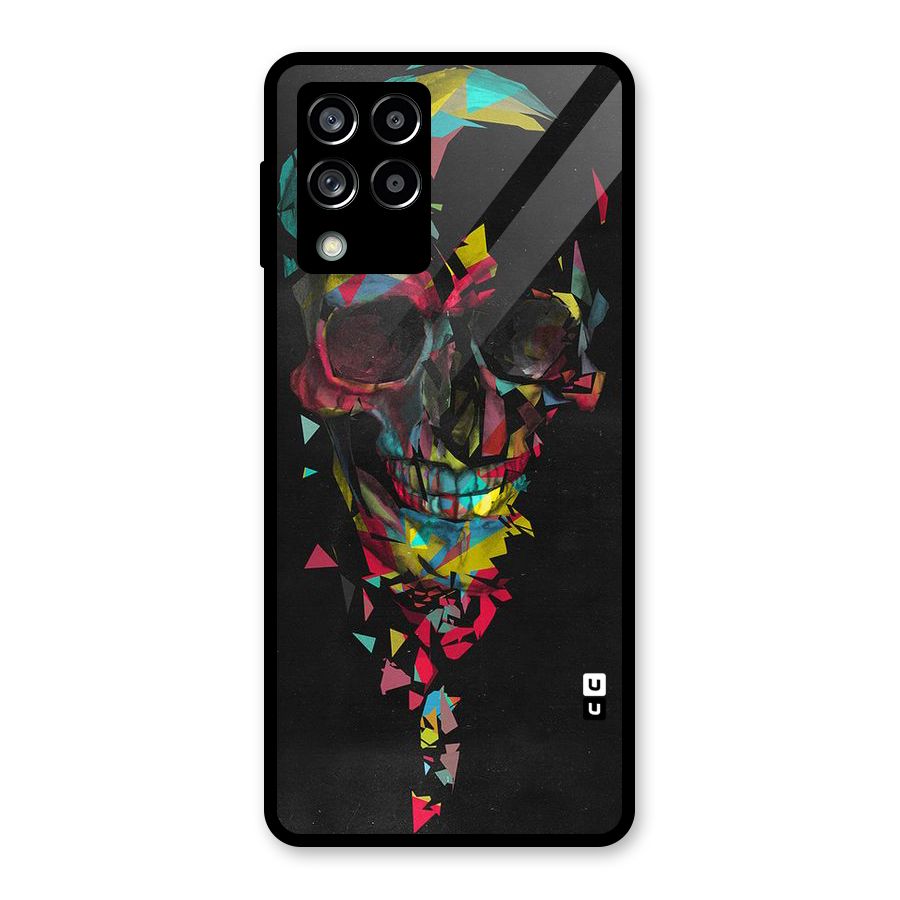 Colored Skull Shred Glass Back Case for Galaxy M53 5G