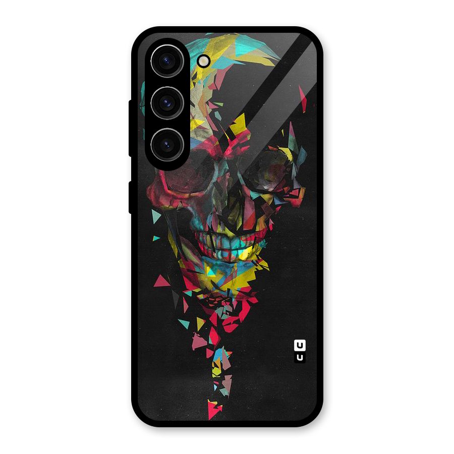 Colored Skull Shred Glass Back Case for Galaxy S23