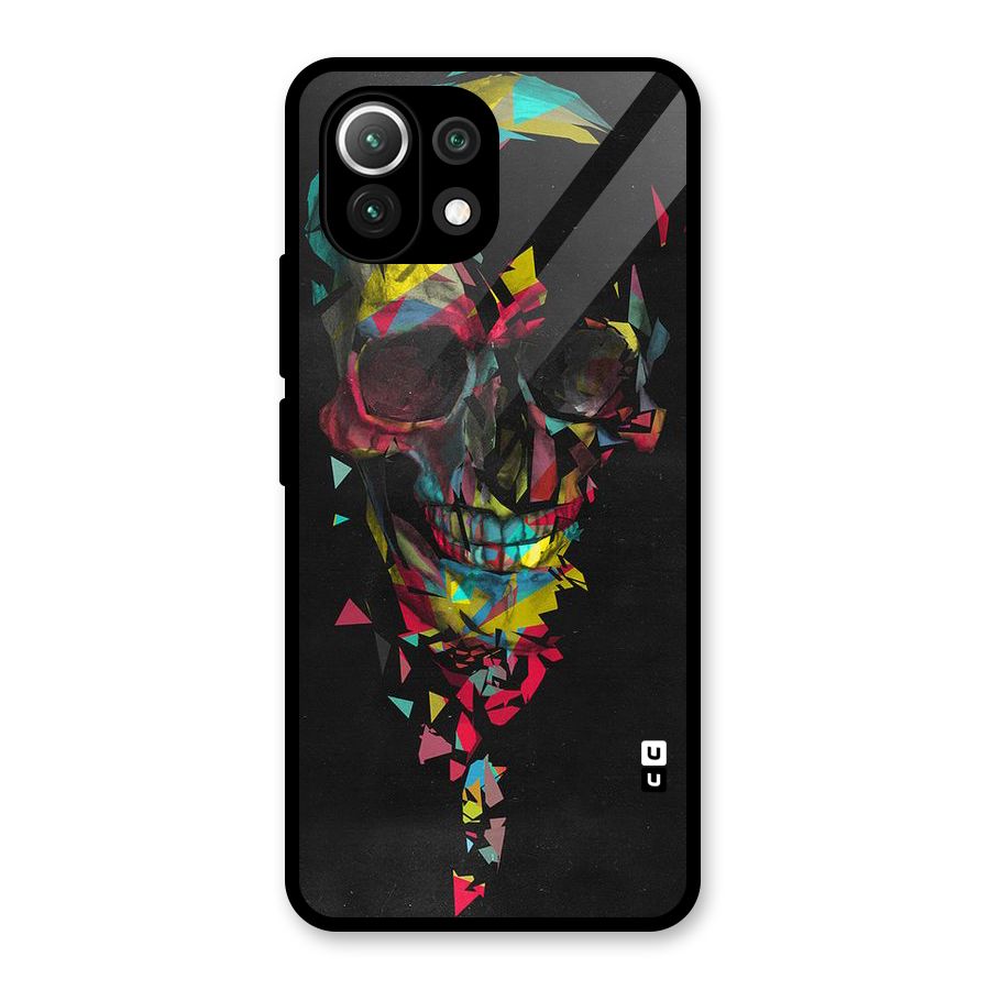 Colored Skull Shred Glass Back Case for Mi 11 Lite NE 5G