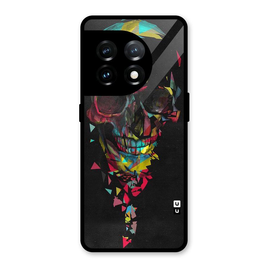 Colored Skull Shred Glass Back Case for OnePlus 11