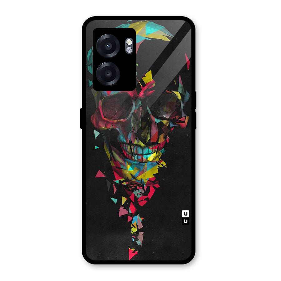 Colored Skull Shred Glass Back Case for Oppo K10 (5G)