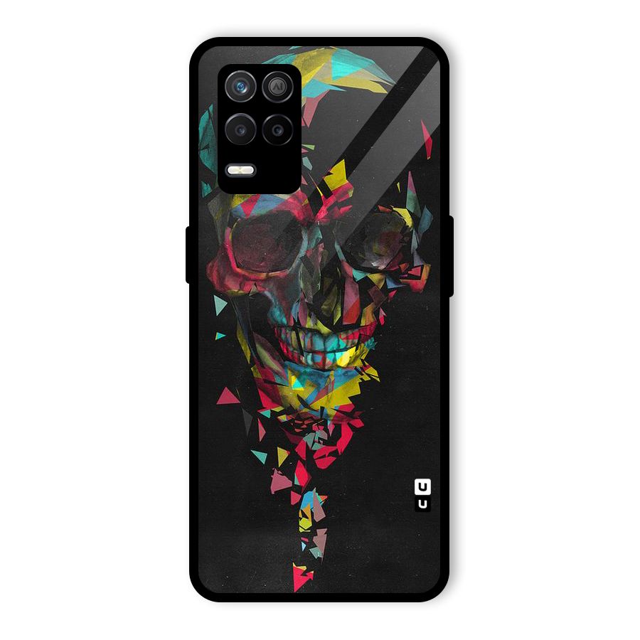 Colored Skull Shred Glass Back Case for Realme 9 5G