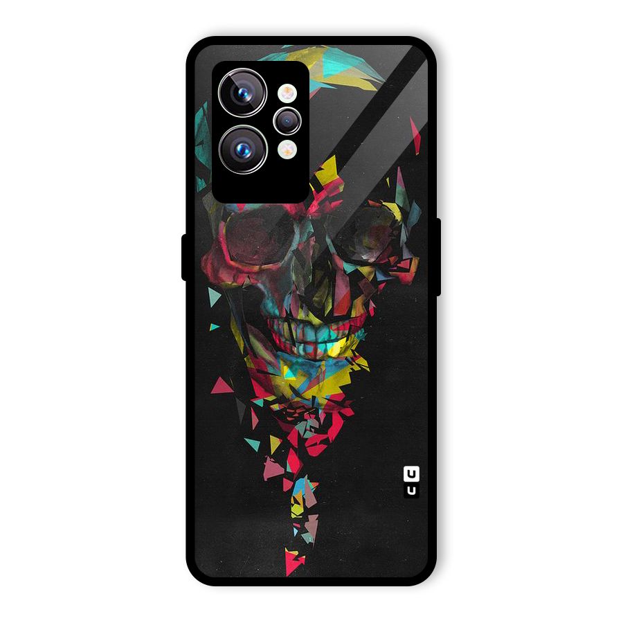 Colored Skull Shred Glass Back Case for Realme GT2 Pro
