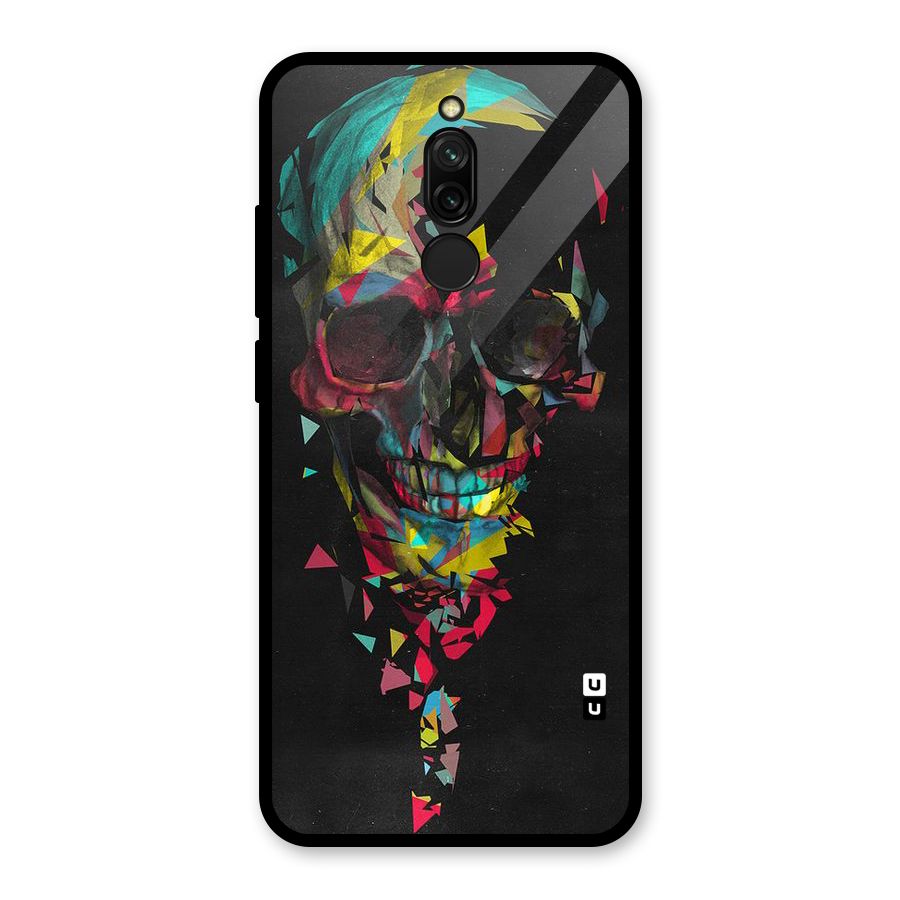 Colored Skull Shred Glass Back Case for Redmi 8