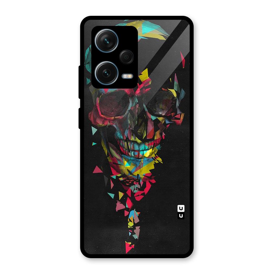 Colored Skull Shred Glass Back Case for Redmi Note 12 Pro Plus 5G
