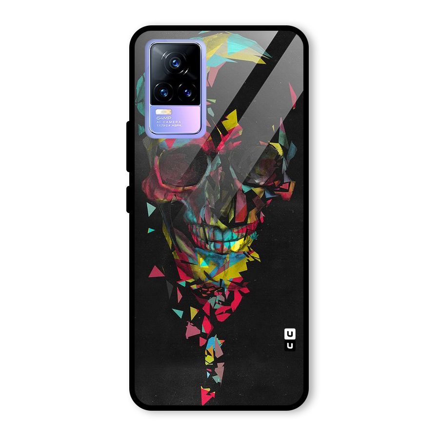 Colored Skull Shred Glass Back Case for Vivo Y73