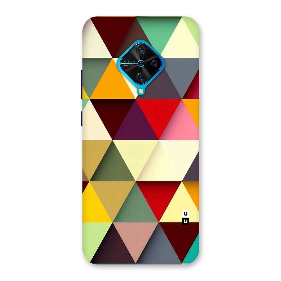 Colored Triangles Back Case for Vivo S1 Pro
