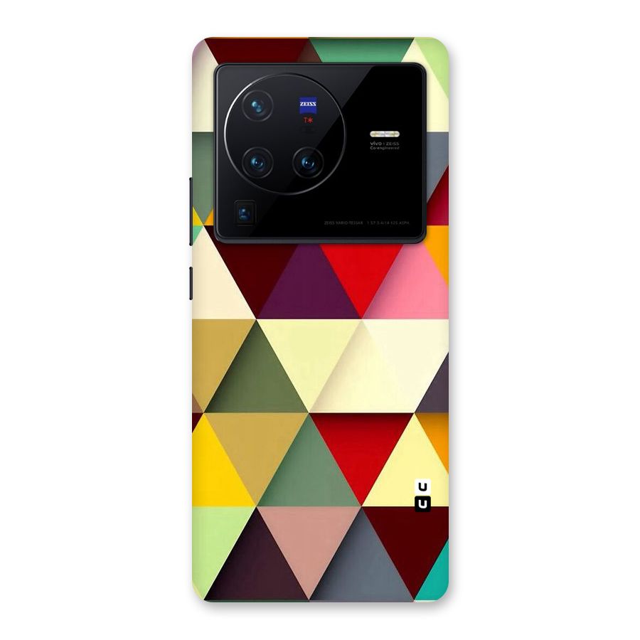 Colored Triangles Back Case for Vivo X80 Pro