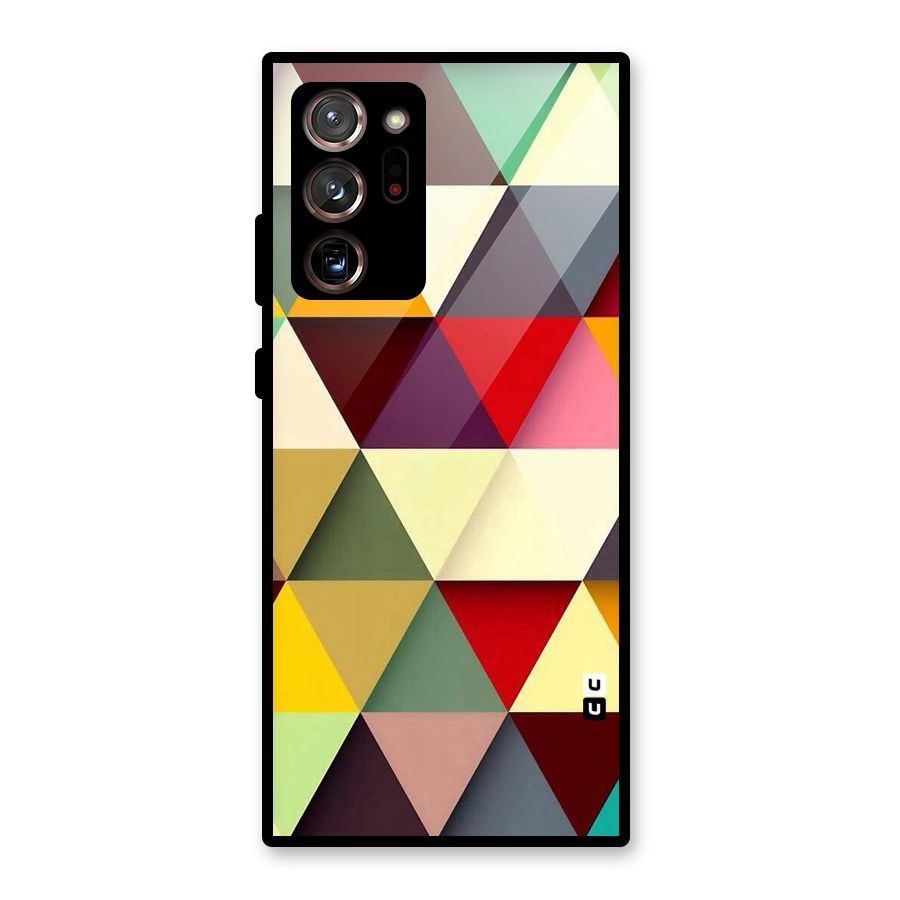 Colored Triangles Glass Back Case for Galaxy Note 20 Ultra 5G