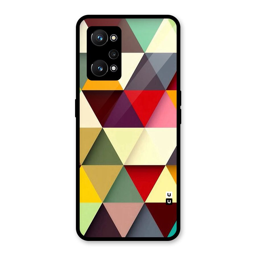 Colored Triangles Glass Back Case for Realme GT Neo 3T