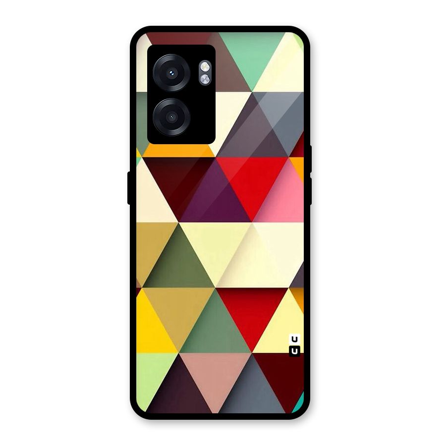 Colored Triangles Glass Back Case for Realme Narzo 50 5G