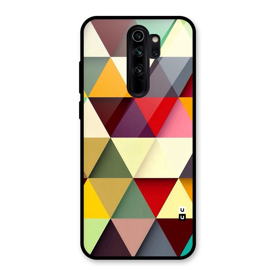 Colored Triangles Glass Back Case for Redmi Note 8 Pro