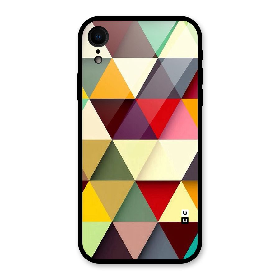 Colored Triangles Glass Back Case for XR