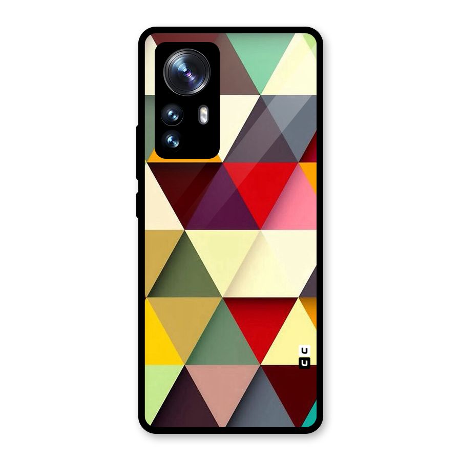 Colored Triangles Glass Back Case for Xiaomi 12 Pro