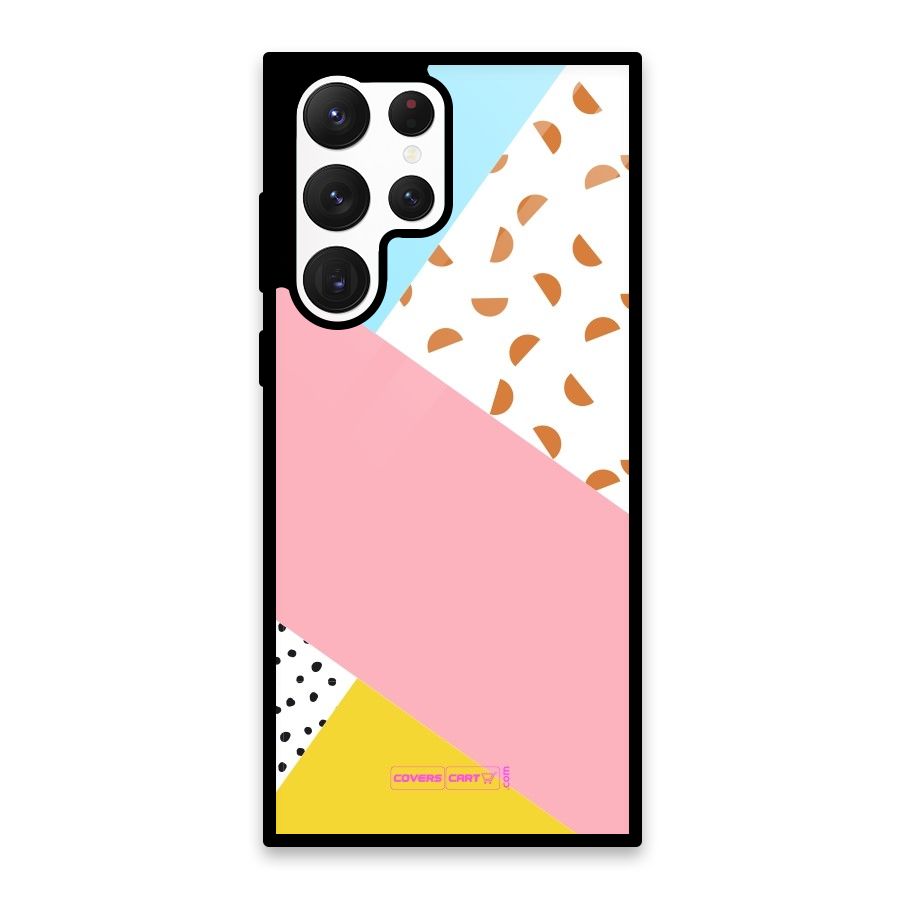 Colorful Abstract Glass Back Case for Galaxy S22 Ultra 5G
