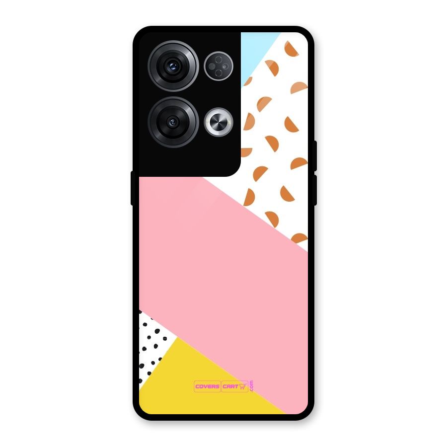 Colorful Abstract Glass Back Case for Oppo Reno8 Pro 5G