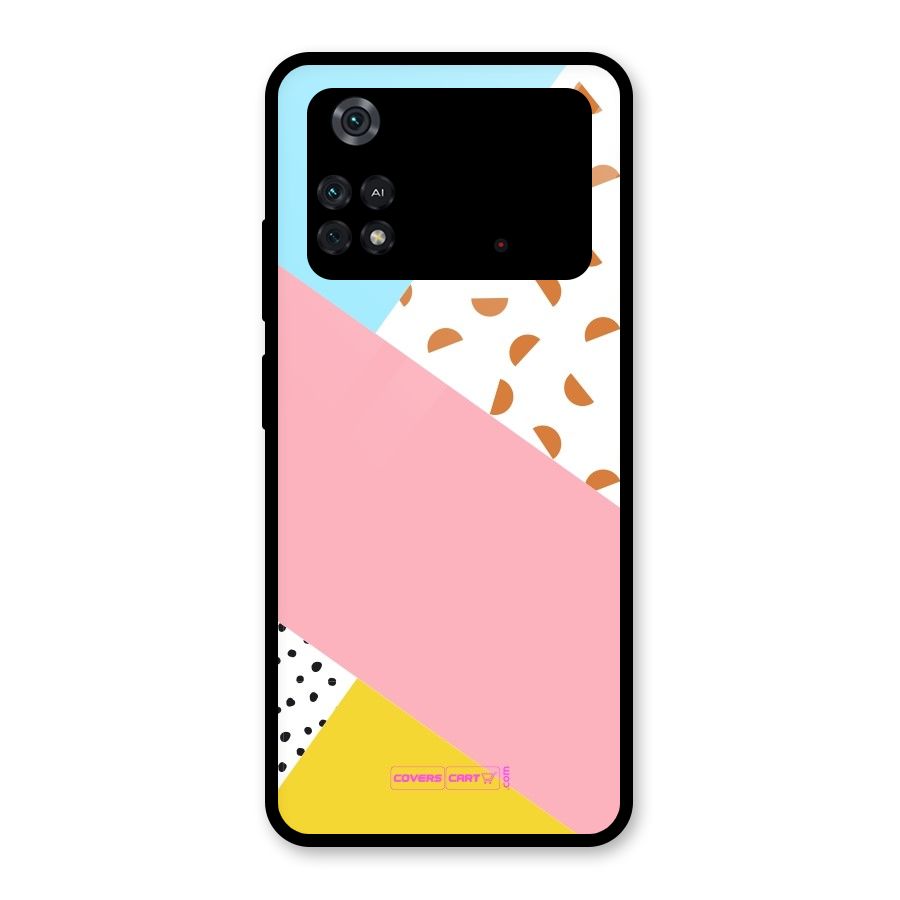 Colorful Abstract Glass Back Case for Poco M4 Pro 4G
