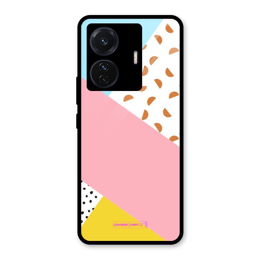 Colorful Abstract Glass Back Case for Vivo T1 Pro