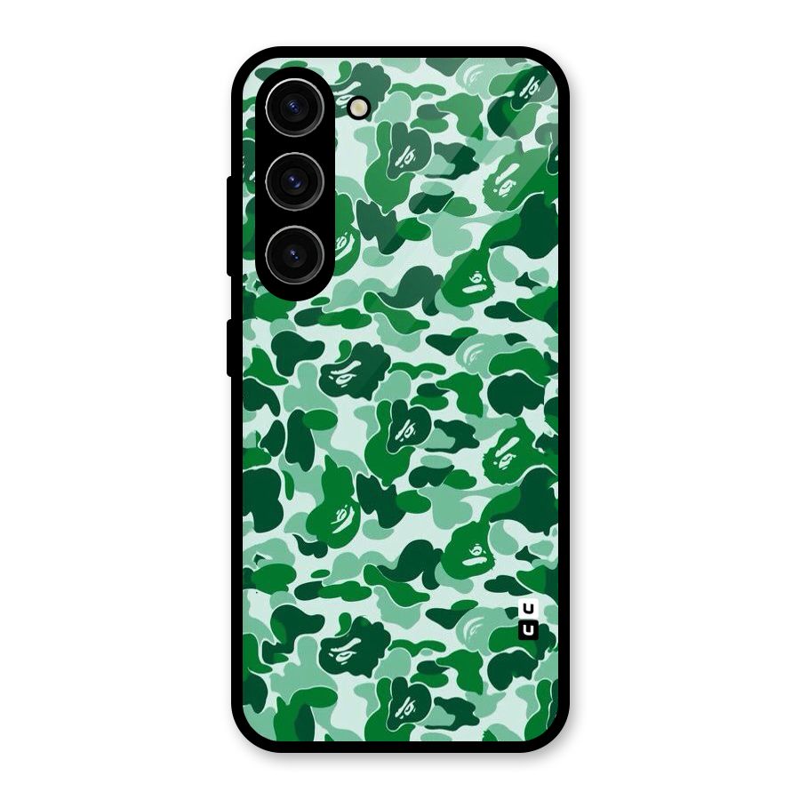 Colorful Camouflage Glass Back Case for Galaxy S23