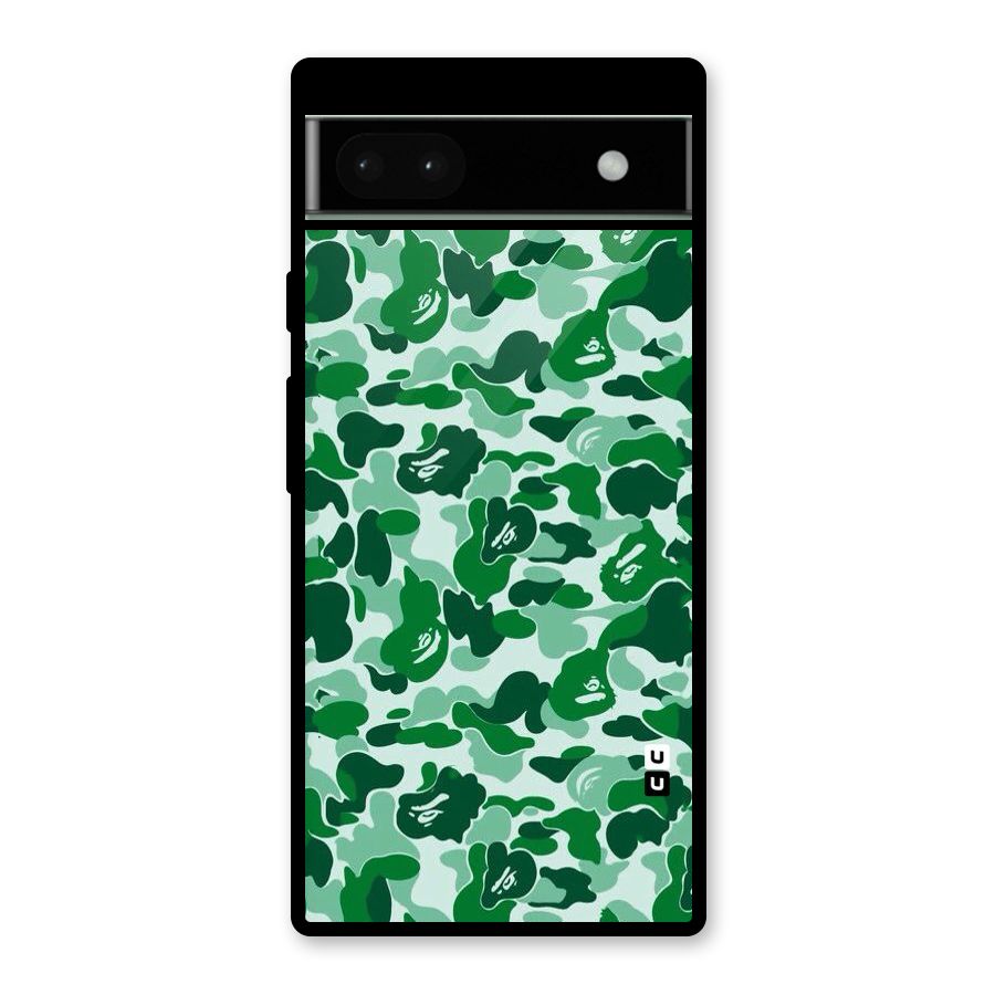 Colorful Camouflage Glass Back Case for Google Pixel 6a