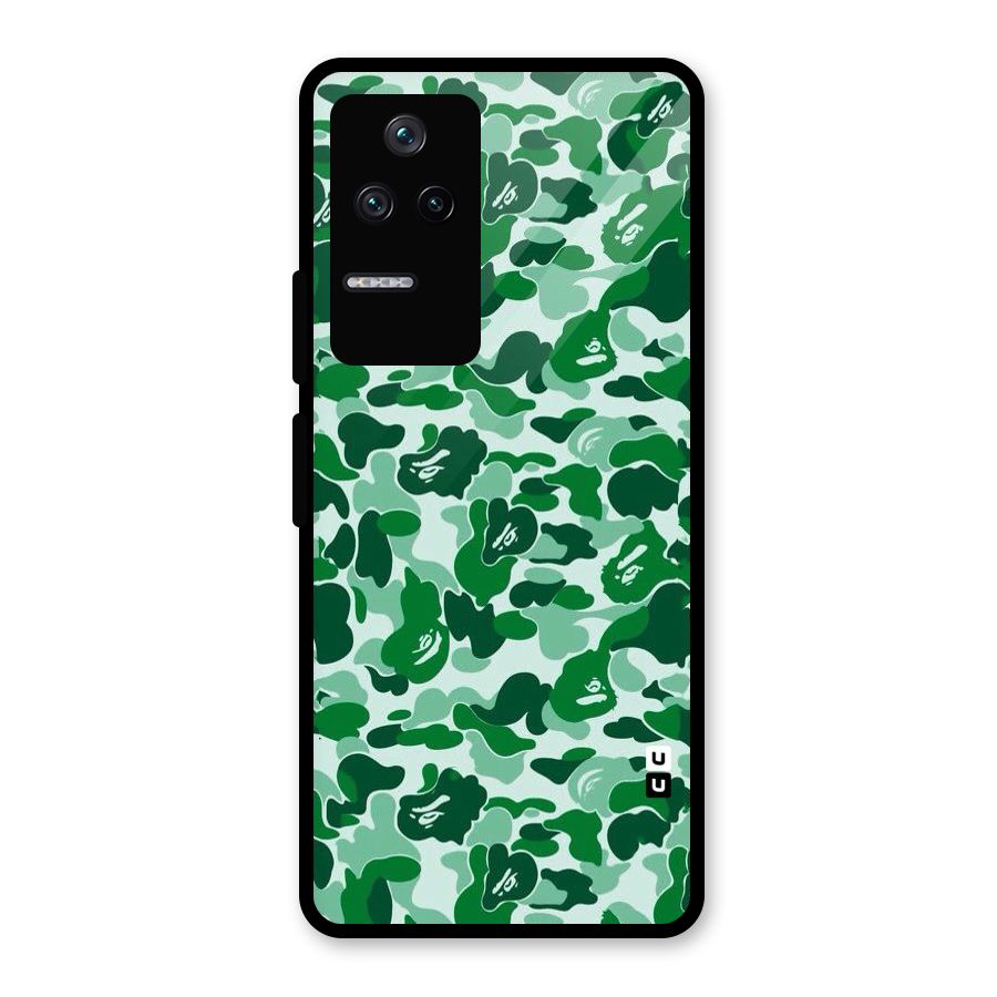 Colorful Camouflage Glass Back Case for Poco F4 5G