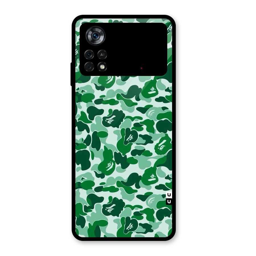 Colorful Camouflage Glass Back Case for Poco X4 Pro 5G