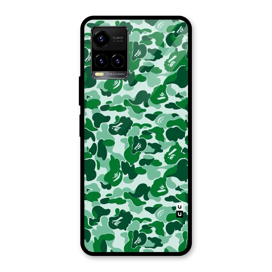 Colorful Camouflage Glass Back Case for Vivo Y21T