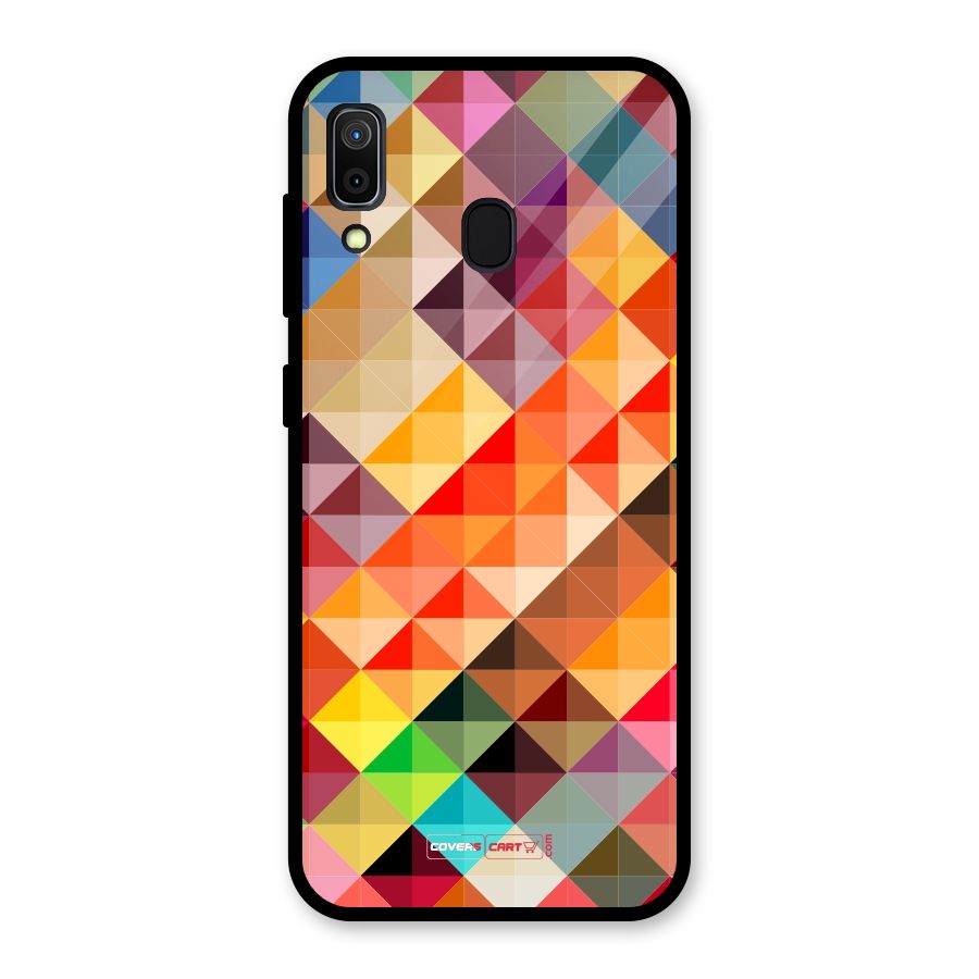 Colorful Cubes Glass Back Case for Galaxy A30