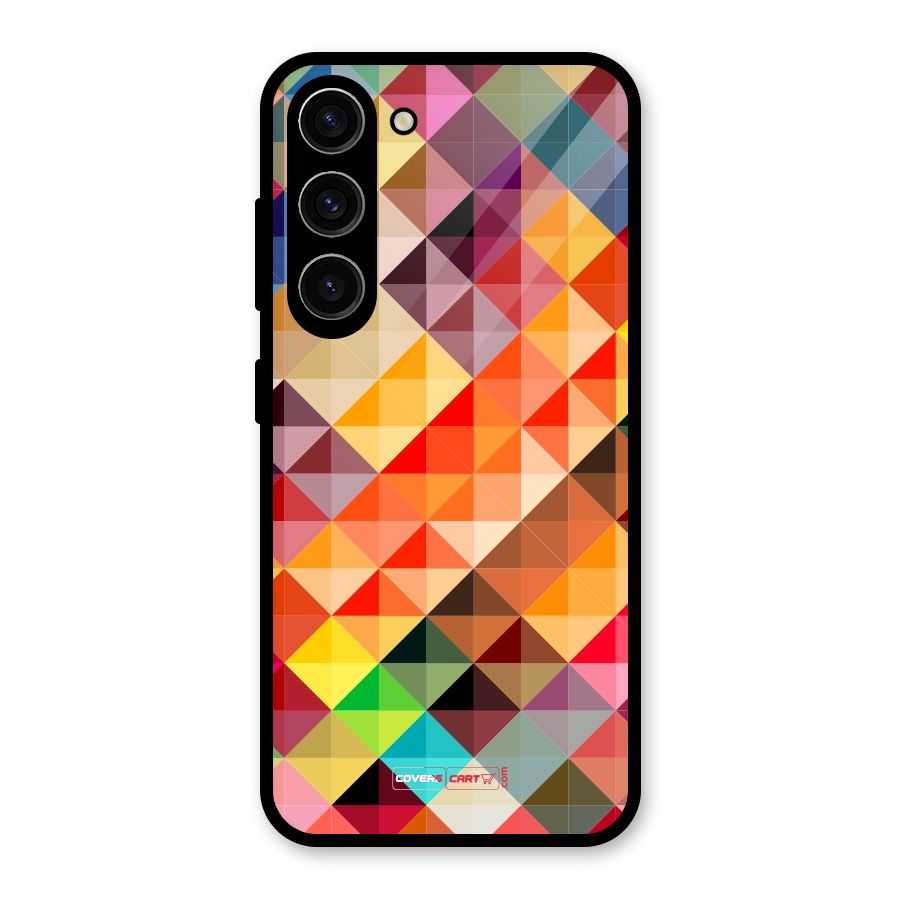 Colorful Cubes Glass Back Case for Galaxy S23
