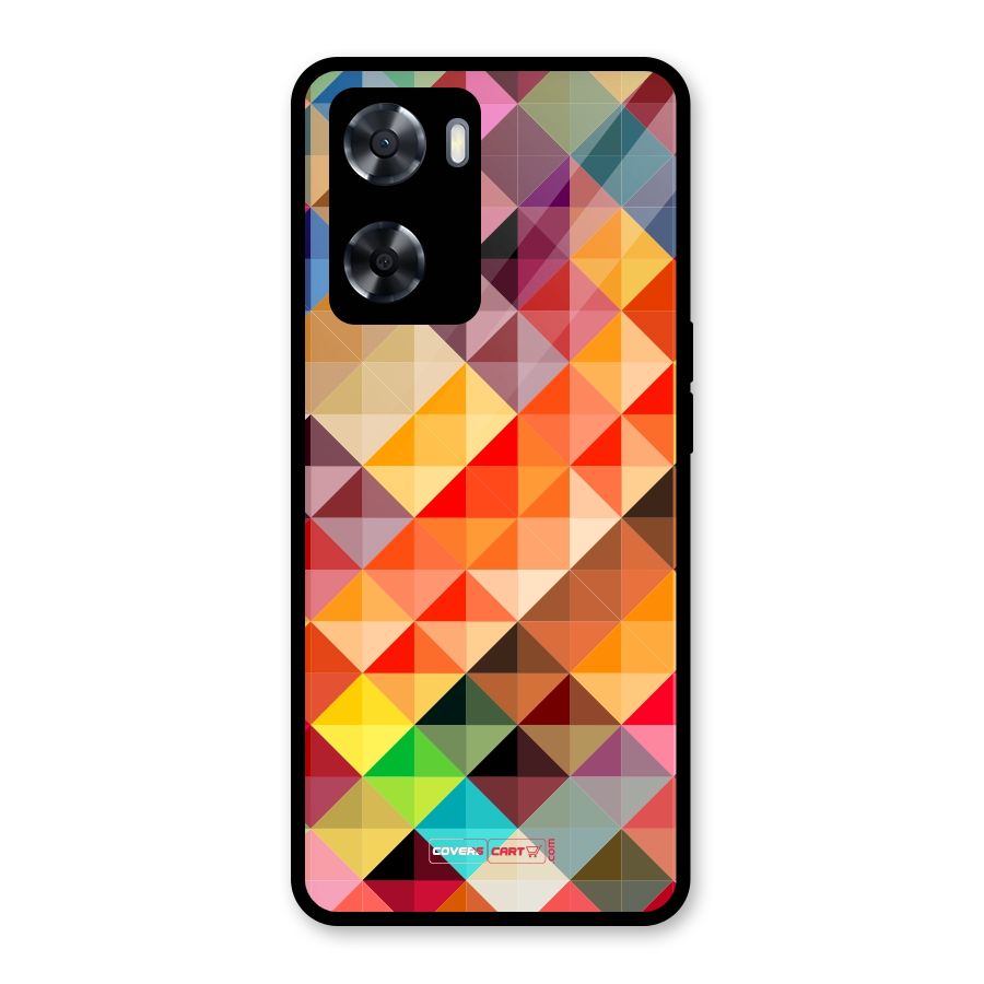 Colorful Cubes Glass Back Case for Oppo A57 2022