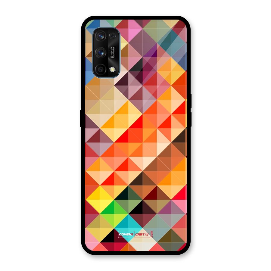 Colorful Cubes Glass Back Case for Realme 7 Pro