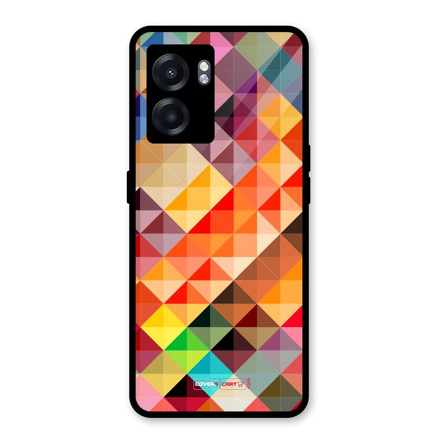 Colorful Cubes Glass Back Case for Realme Narzo 50 5G