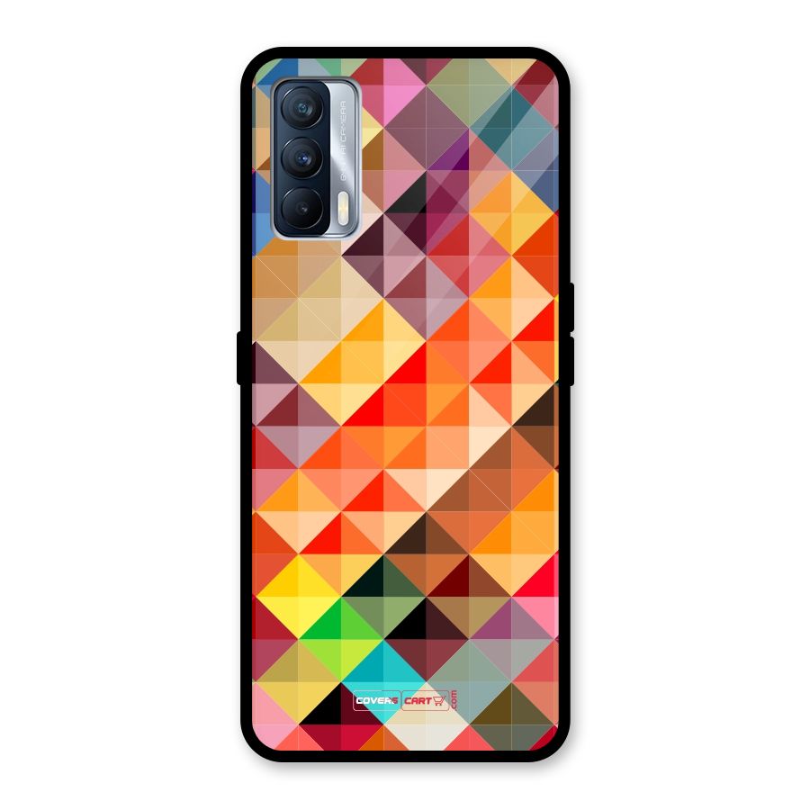 Colorful Cubes Glass Back Case for Realme X7