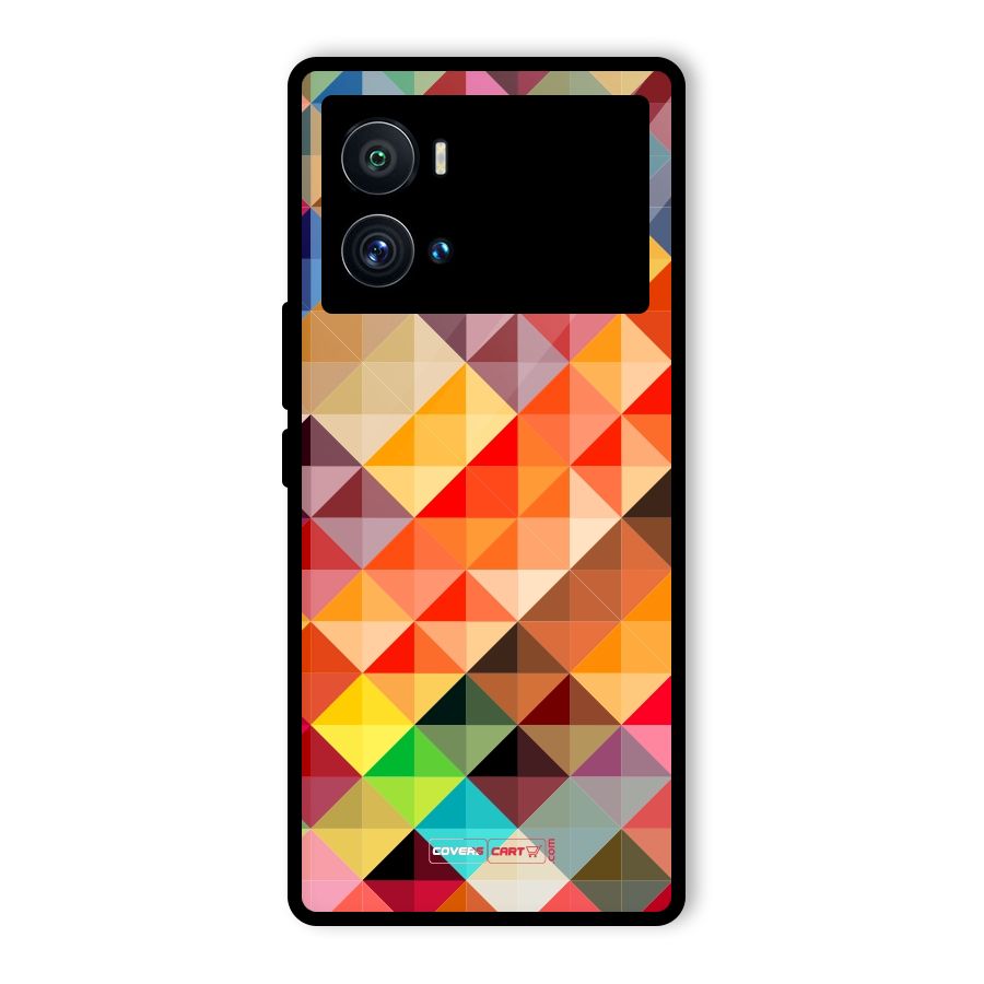 Colorful Cubes Glass Back Case for Vivo iQOO 9 Pro
