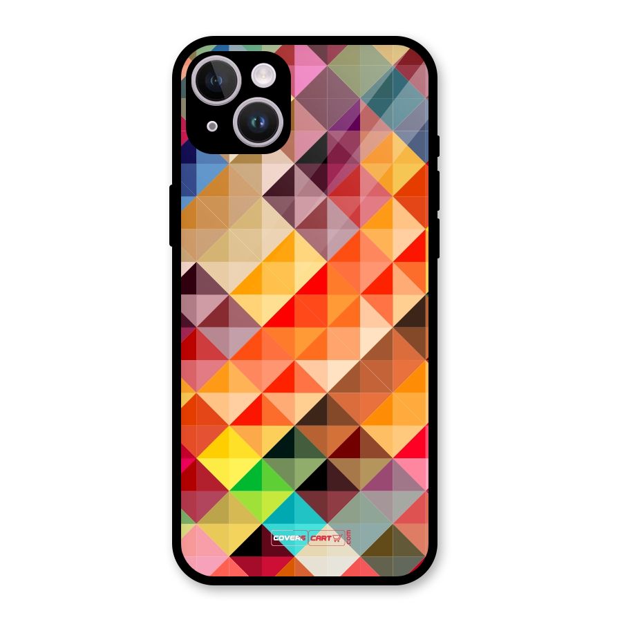 Colorful Cubes Glass Back Case for iPhone 14 Plus