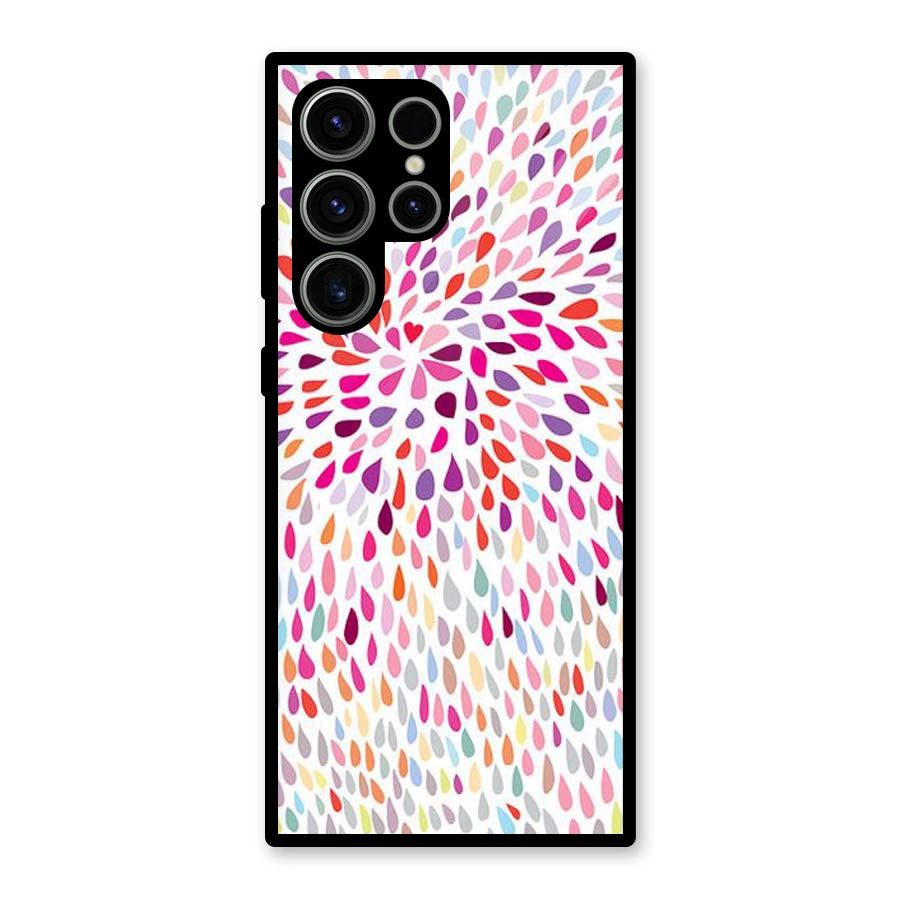 Colorful Decorative Pattern Glass Back Case for Galaxy S23 Ultra