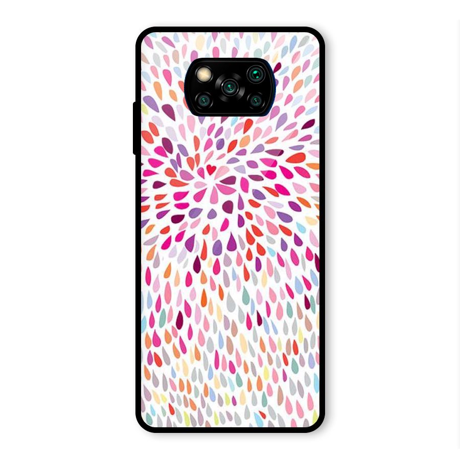 Colorful Decorative Pattern Glass Back Case for Poco X3 Pro