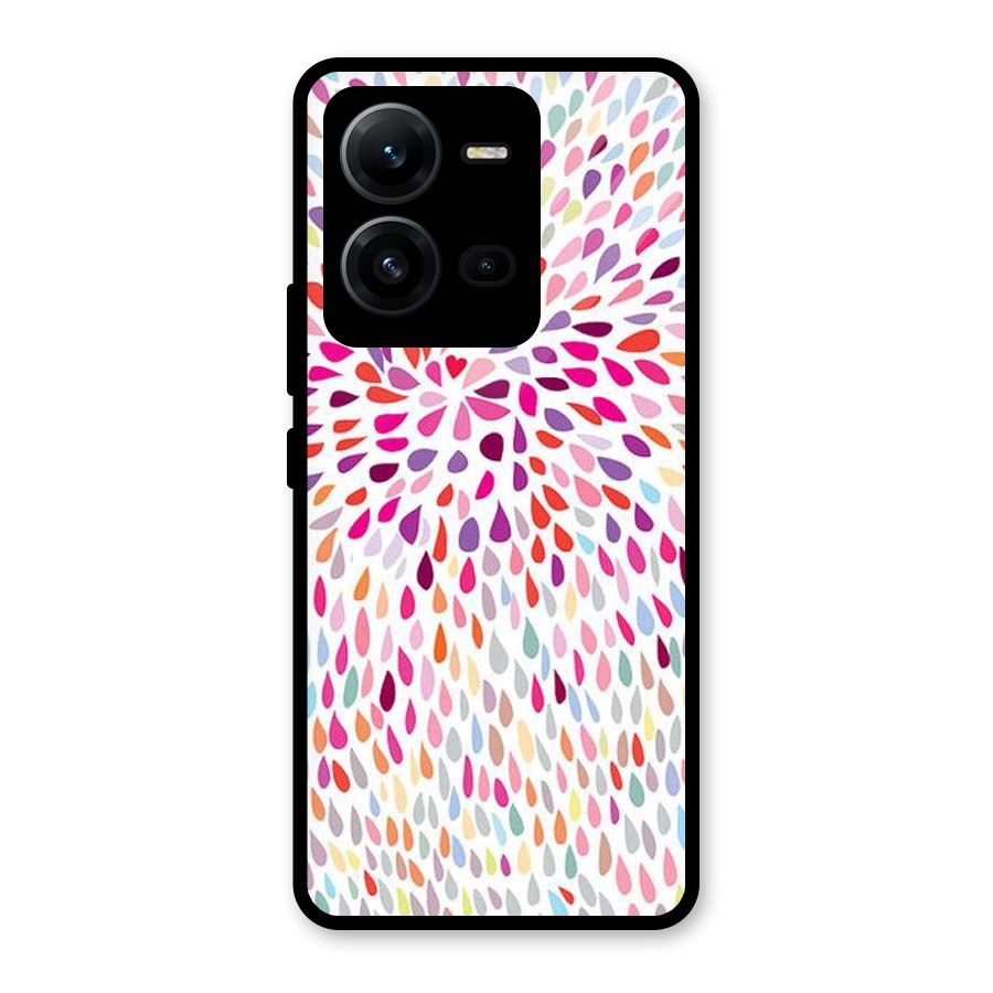 Colorful Decorative Pattern Glass Back Case for Vivo V25
