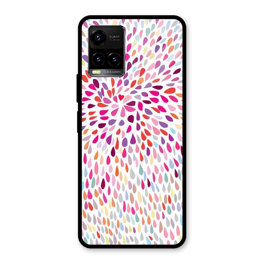 Colorful Decorative Pattern Glass Back Case for Vivo Y21A