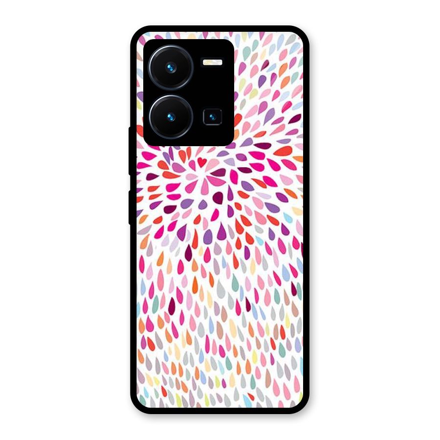 Colorful Decorative Pattern Glass Back Case for Vivo Y35