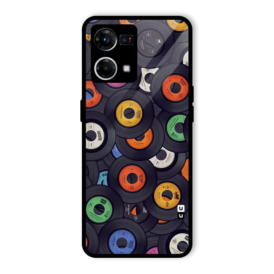 Colorful Disks Glass Back Case for Oppo F21 Pro 5G