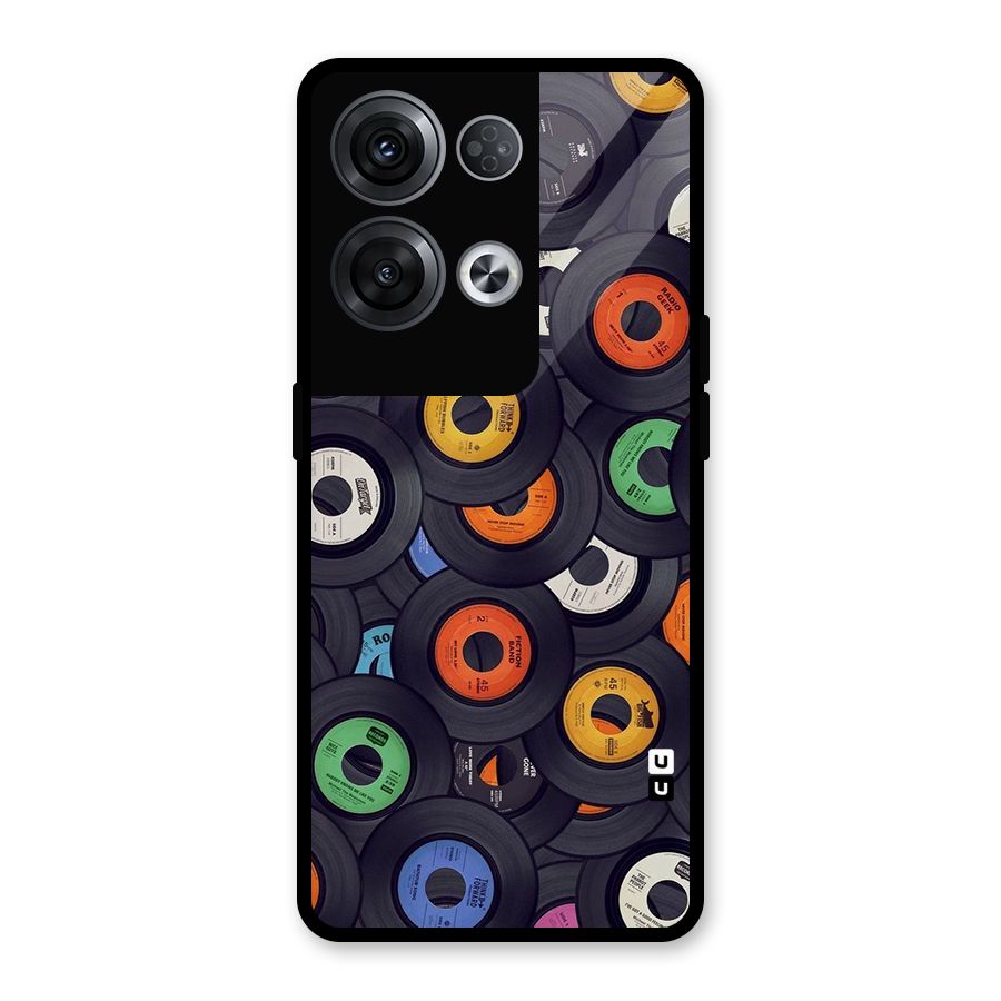 Colorful Disks Glass Back Case for Oppo Reno8 Pro 5G