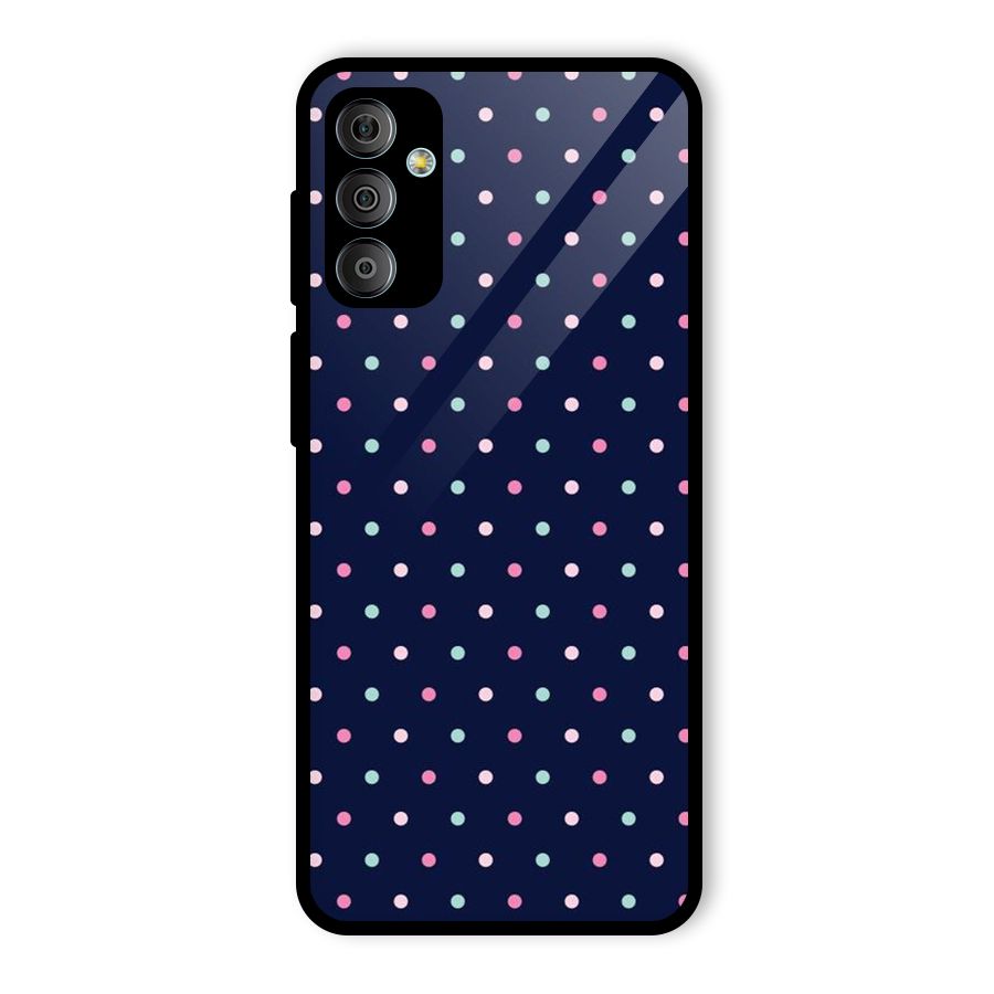 Colorful Dots Pattern Glass Back Case for Galaxy F23