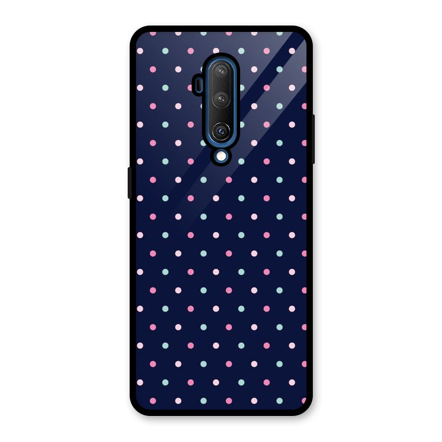 Colorful Dots Pattern Glass Back Case for OnePlus 7T Pro